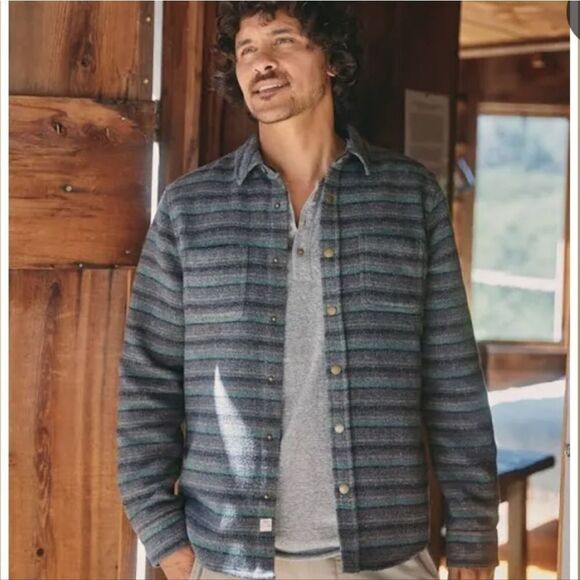 Marine layer striped heavy overshirt - Picture 2 of 6